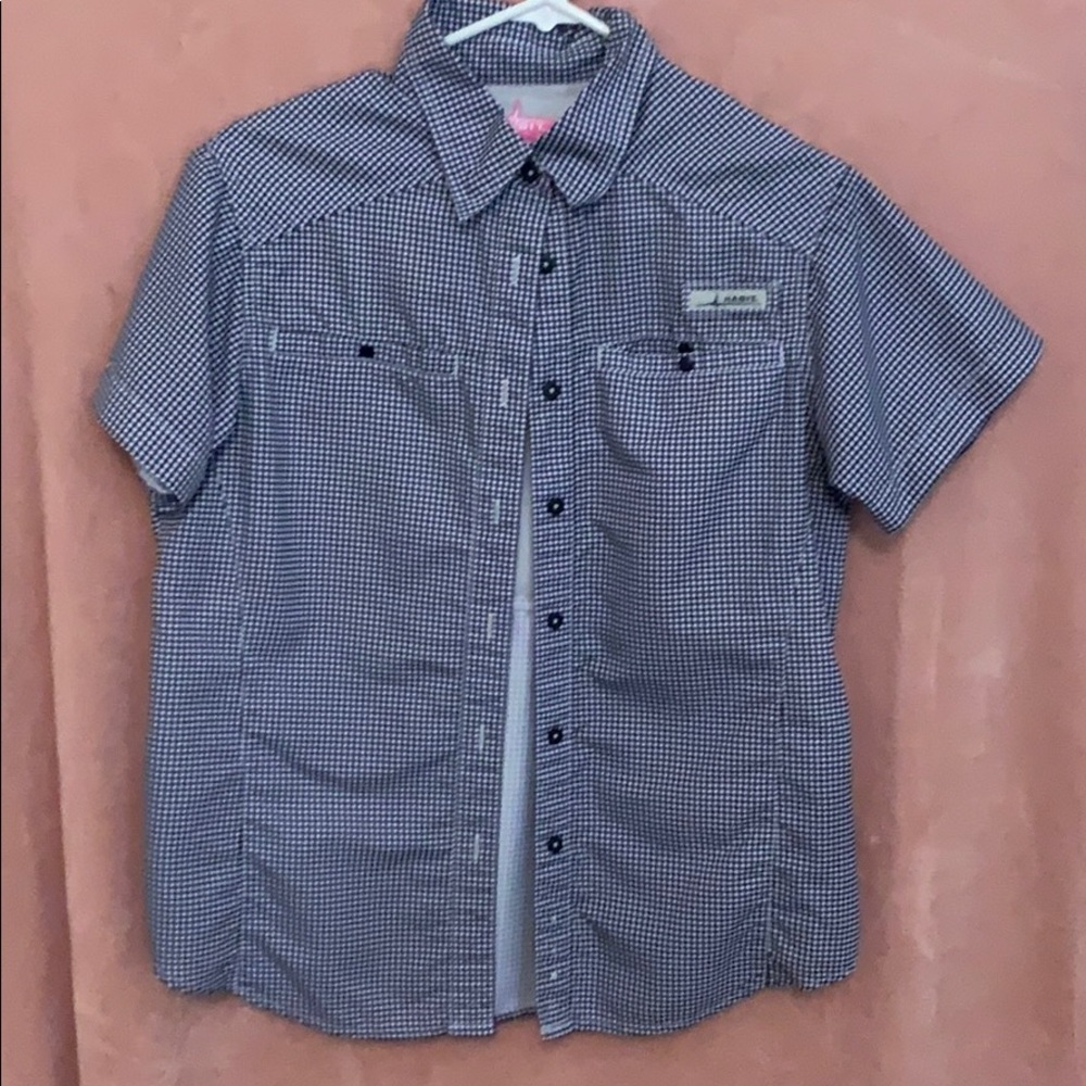 Blue and white shirt